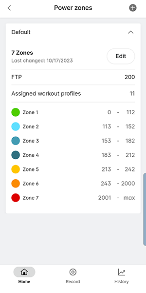 wahoo elemnt power zones