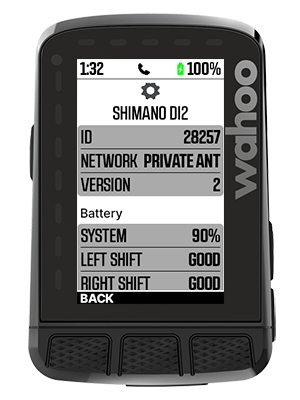 Using electronic shifters drivetrains with ELEMNT Wahoo Fitness Support