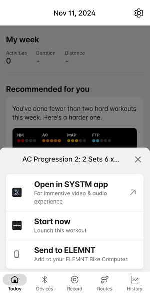 Daily Recommended Workouts for Wahoo app / SYSTM – Wahoo Fitness Support