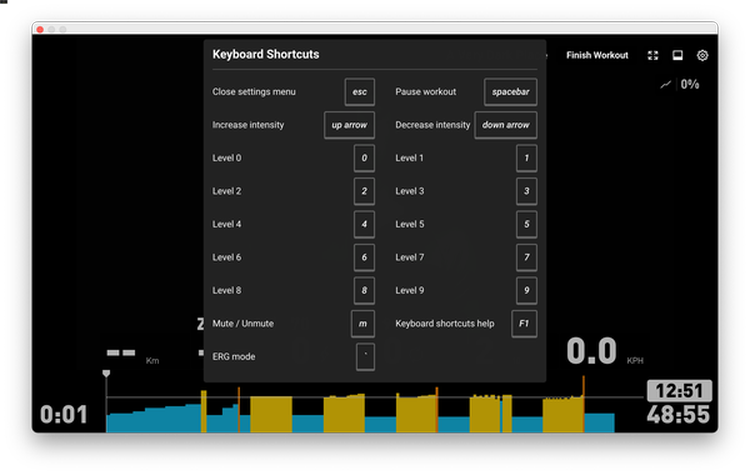 Modtagelig for Videnskab mirakel Keyboard shortcuts – Wahoo Fitness Support