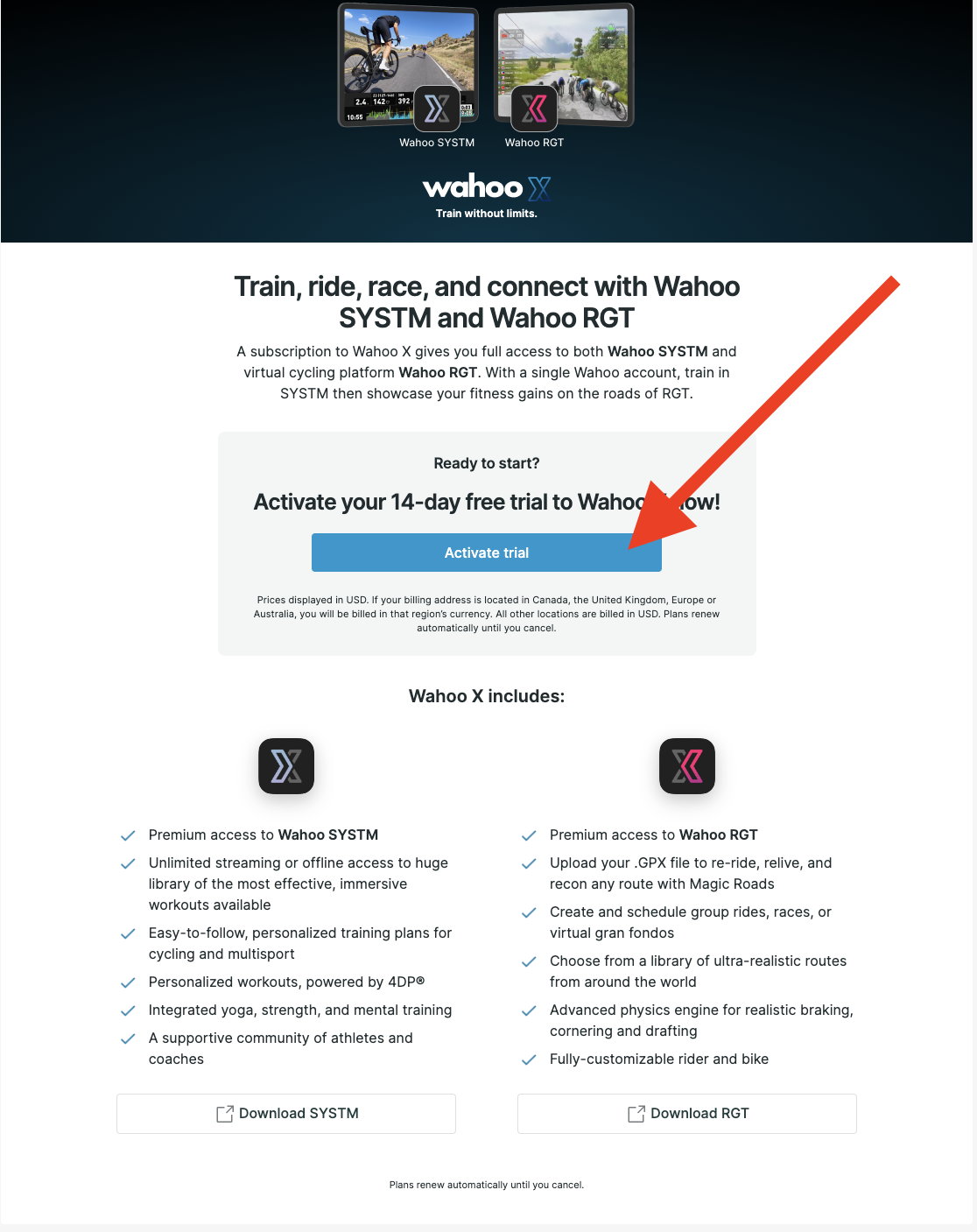 Redeeming a Wahoo X Subscription Coupon Wahoo Fitness Support