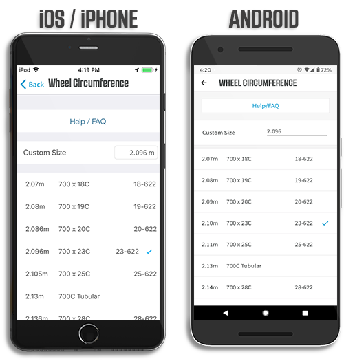 lokalisere Hofte Grand How to set wheel circumference for a Speed or Speed/Cadence Sensor in the  Wahoo or ELEMNT App – Wahoo Fitness Support